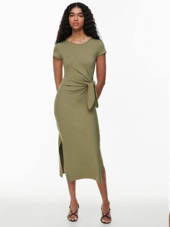 Wilfred Dresses & Skirts - Aritzia Wilfred Olive Green Jersey Resort Maxi Dress Medium